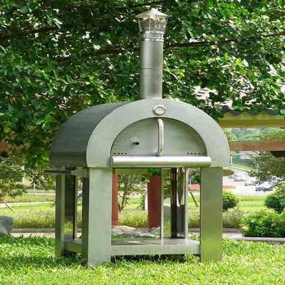 टिकाऊ बर्निंग स्टेनलेस स्टील वुड फायर पिज्जा ओवन 750mm