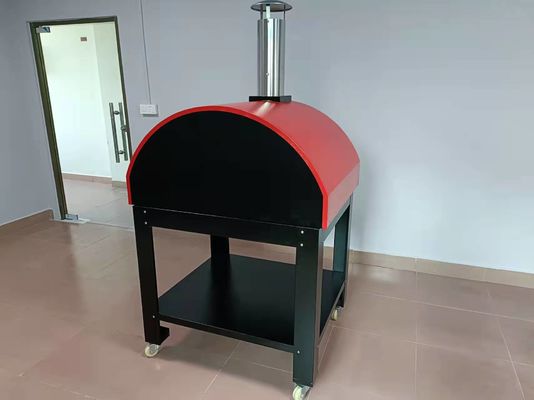 सीई स्टेनलेस स्टील लकड़ी पिज्जा ओवन 30 मिमी मोटी स्टेनलेस स्टील लकड़ी ओवन